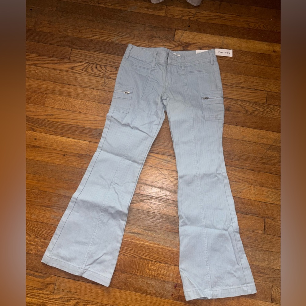 PacSun Sky Blue Cargo Flare Pants